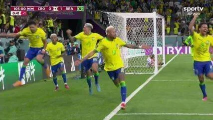 Os gols de Brasil 1 x 1 Croácia, pelas quartas de final da Copa do Mundo 2022