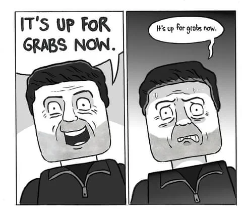Peppa Pig portrayed playing for Tottenham Hotspur in a David Squires cartoon panel, panel 1